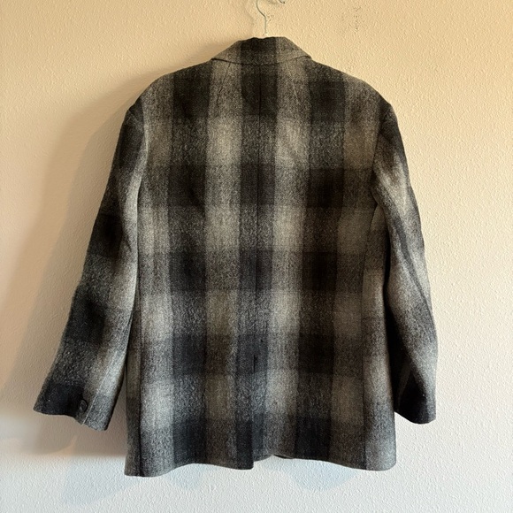 Madewell Dorset Blazer Coat 100% Wool Buffalo Check Women's Medium Oversized - Picture 7 of 9